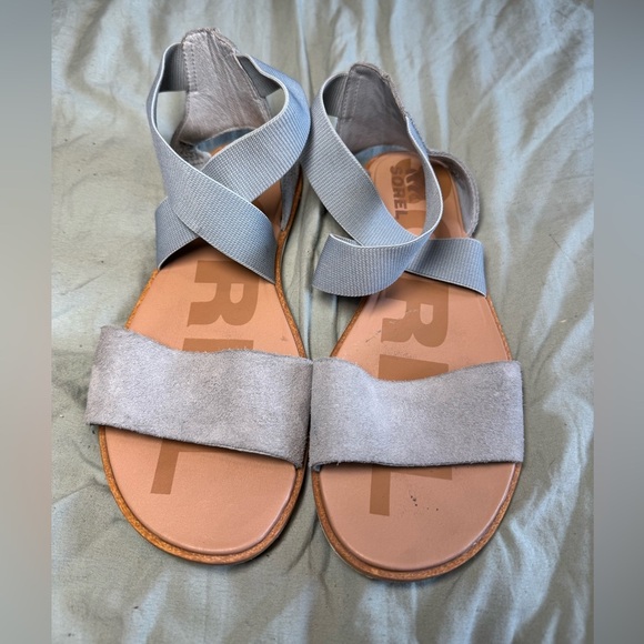 Sorel Ella gladiator blue sandals women’s size 8 - Picture 1 of 4